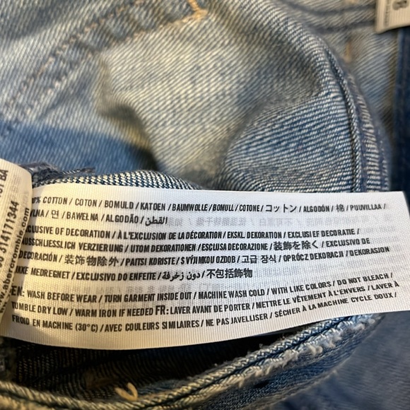 Abercrombie & Fitch Natural Rise Vintage A-Line Denim Skirt EUC 100% cotton - Picture 6 of 6
